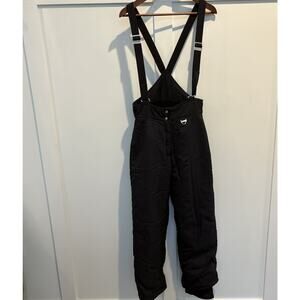 Vintage Tyrolia Women Medium Sz 8 Black Overalls Bibs Ski Pants Snow Winter